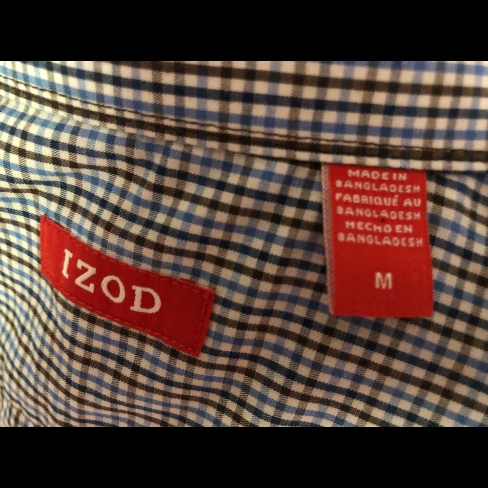 Mens Long Sleeved Button Down Shirt By IZOD Medium - Picture 6 of 13